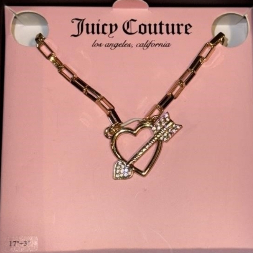 Juicy Couture Gold Heart and Arrow Necklace